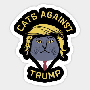 Cats Against Trump, Funny Cat Sticker